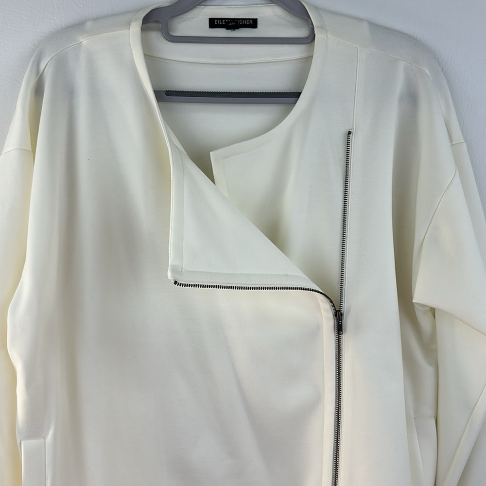 Eileen Fisher Flex Tencel Ponte Asymmetrical Jacket - Picture 8 of 11